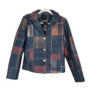 Nwt Patchwork Cottagecore Eclectic 70s MCM Blazer Jacket Womens XS Arsty...